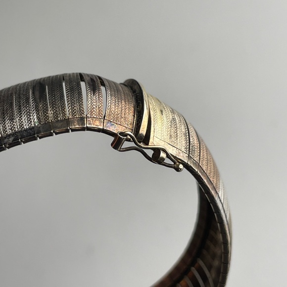 Vintage Sterling silver & gold Milor Italy bracelet cuff - Picture 8 of 16